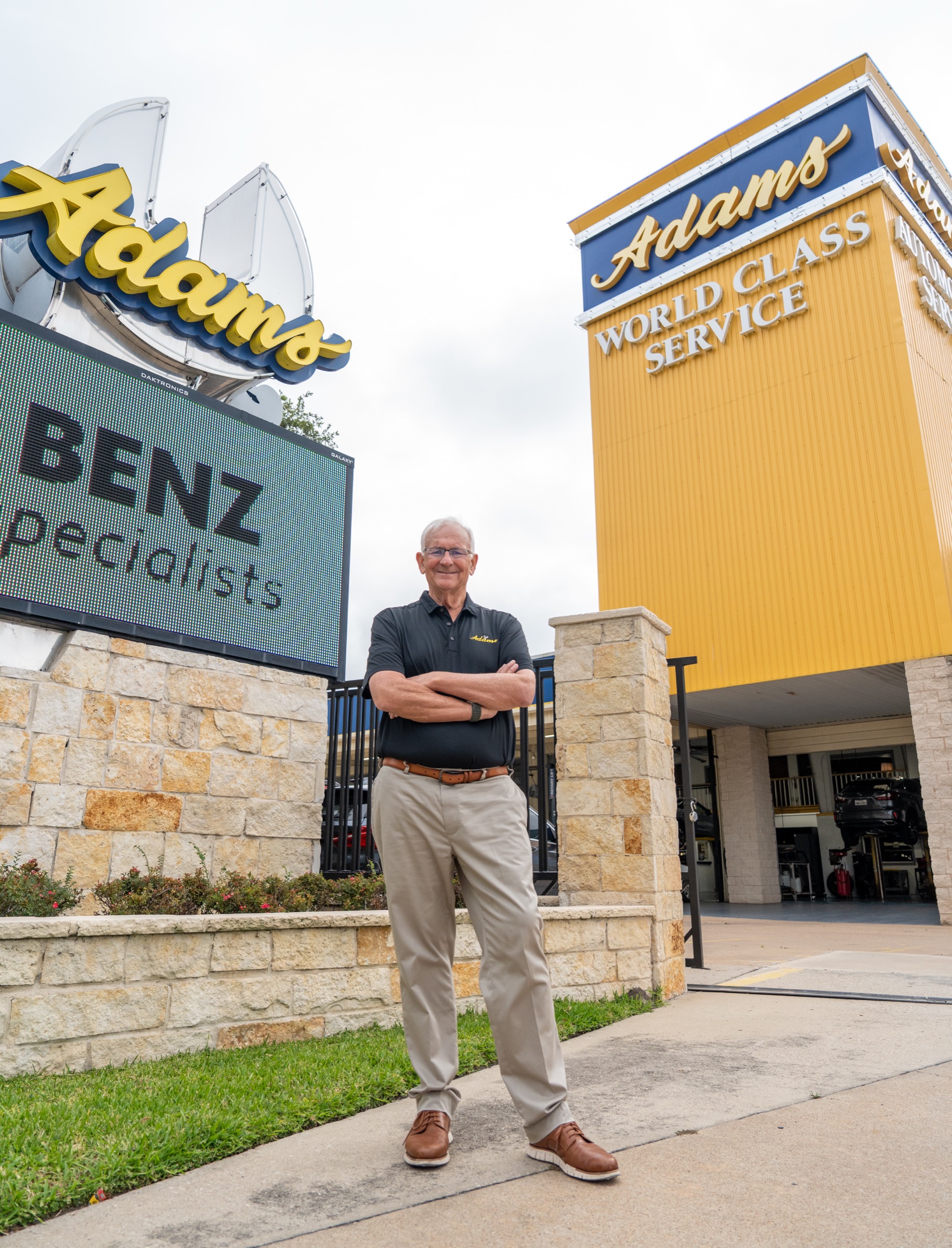 Todd Hayes outside Adams Automotive